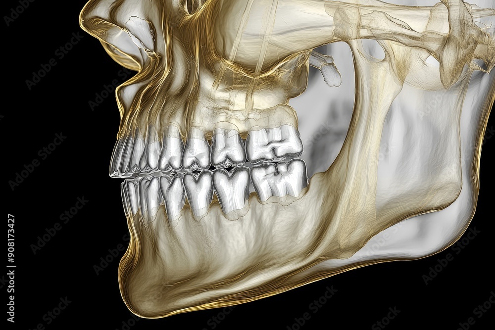 3D Dental Scan: Jawbone and Teeth Anatomy - A detailed 3D scan of the ...