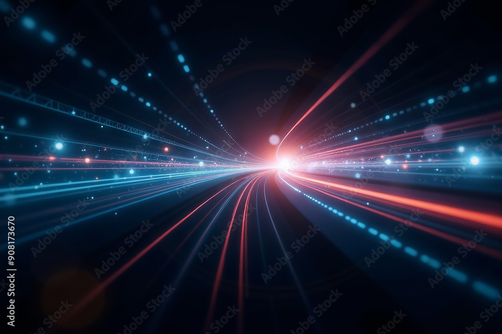 Light Speed Geometric Abstract Technology Background Light Speed Geometric Abstract Technology Background