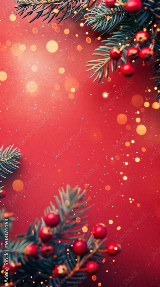 Border made of fir tree branches. Merry Christmas and Happy New Year. Winter holiday template with copy space for greeting card, invitation, banner, poster. Border made of fir tree branches. Merry Christmas and Happy New Year. Winter holiday template with copy space for greeting card, invitation, banner, poster.