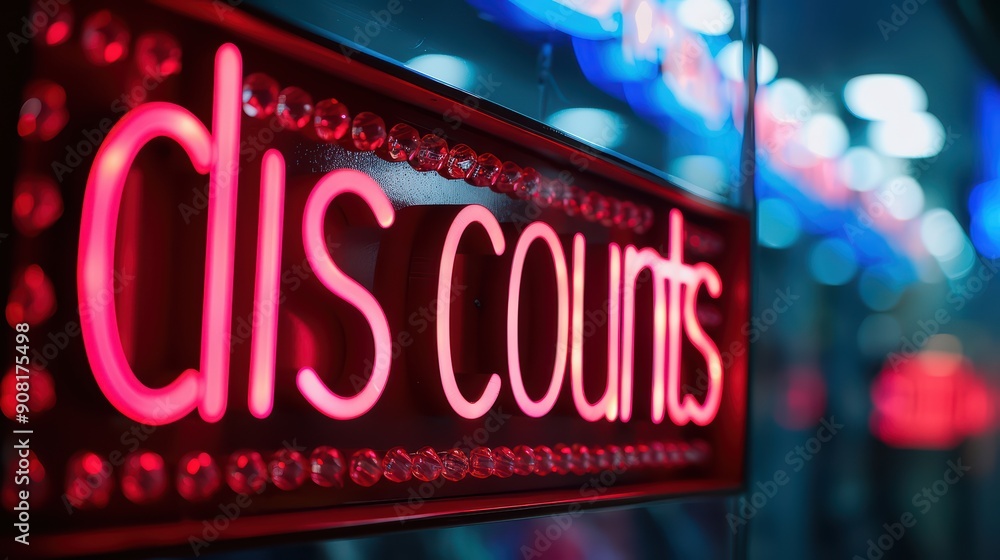 A backlit box sign with A backlit box sign with