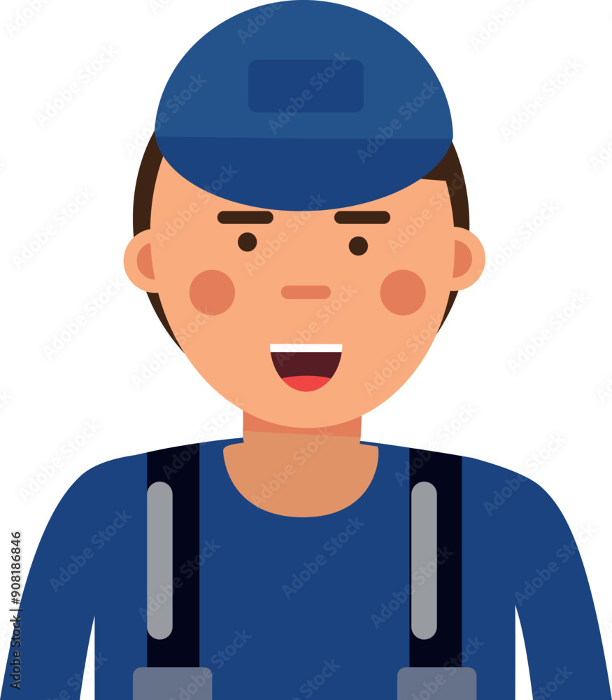 Worker avatar. Professional car repair service man Worker avatar. Professional car repair service man