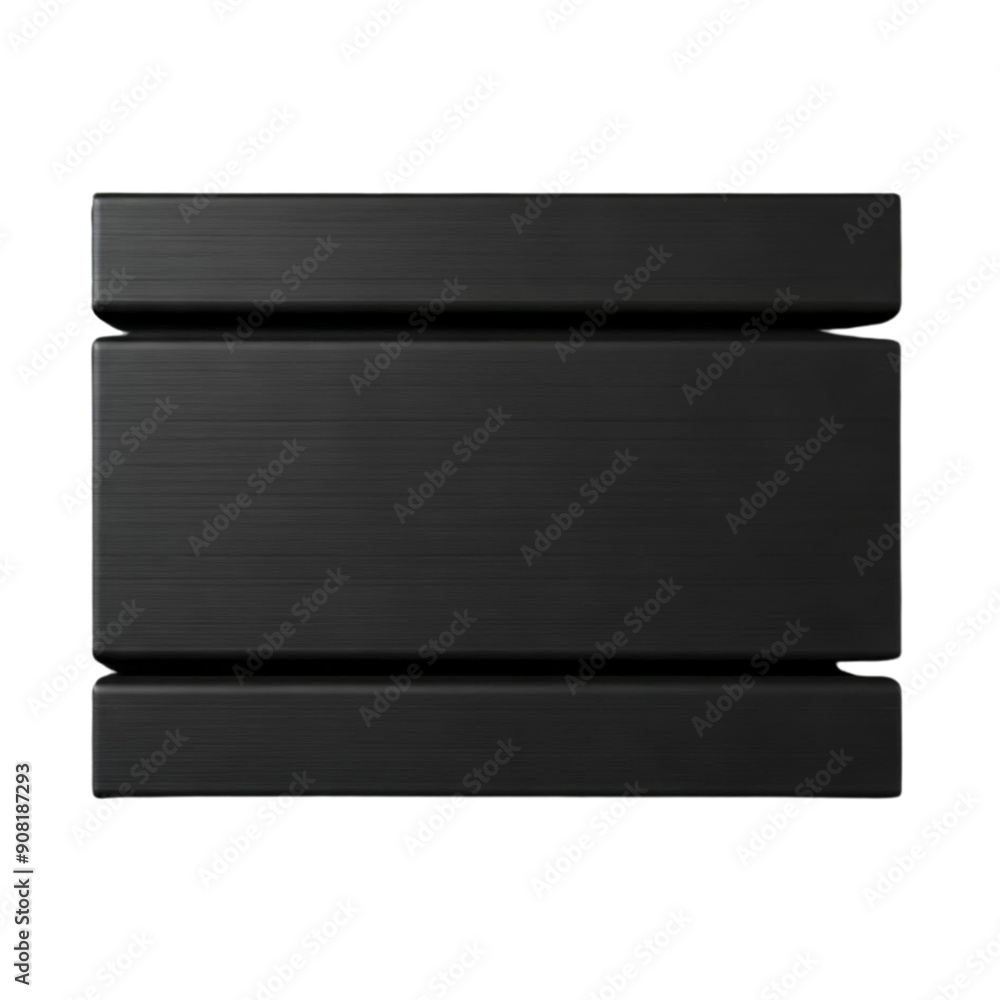 Fototapeta premium 3d render black stil board on Isolated transparent background png. generated with AI