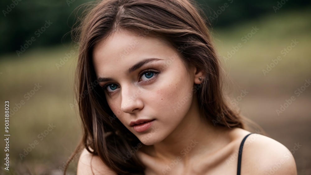 Naklejka premium Cute girl