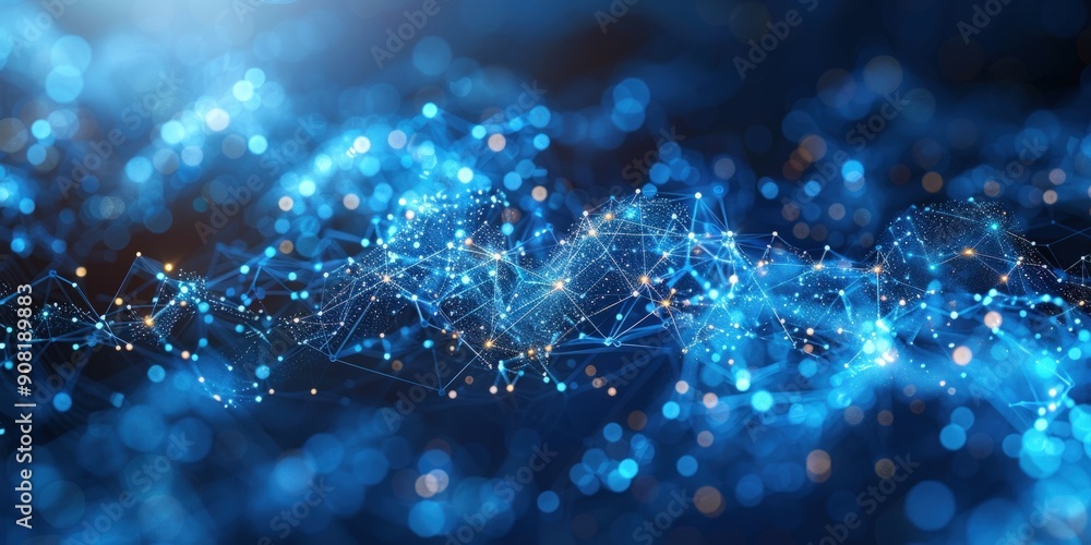 Abstract digital background with a blue sky and global network connections. Abstract digital background with a blue sky and global network connections.
