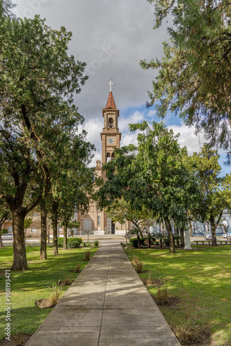 View from the 25 de Mayo square of the Immaculate Conception Church in Reconquista, Santa Fe, Argentina.