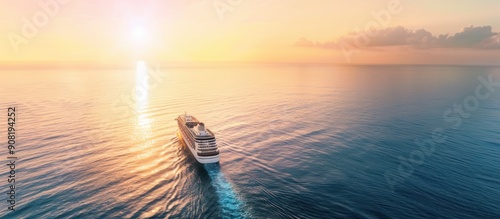 a cruise ship traveling over the ocean