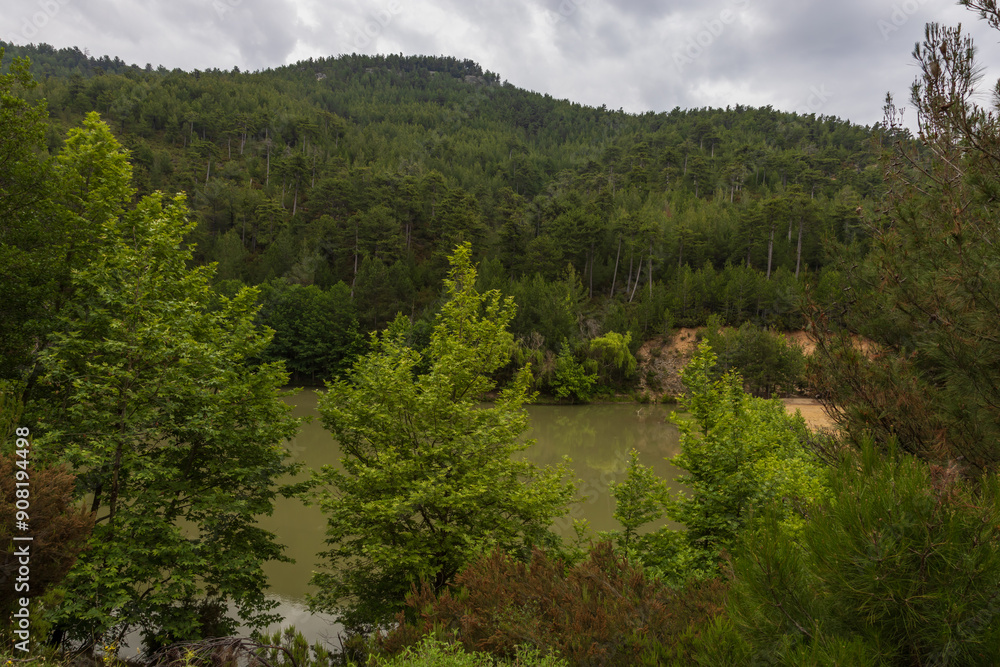 Fototapeta premium Maries freshwater lake on the island of Thassos Greece