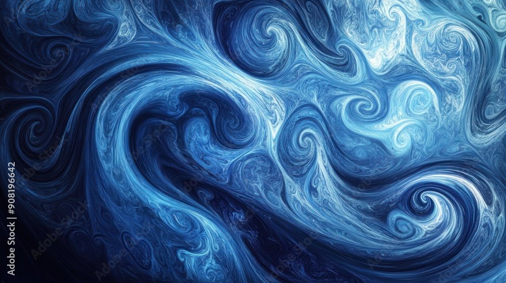 Abstract Swirling Blue and White Pattern Abstract Swirling Blue and White Pattern