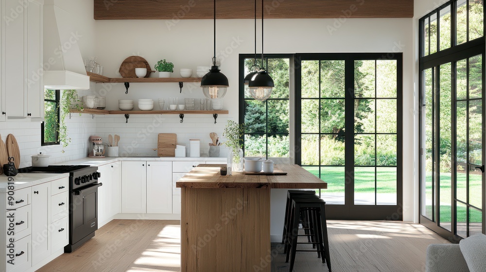 Fototapeta premium Modern Kitchen with a View