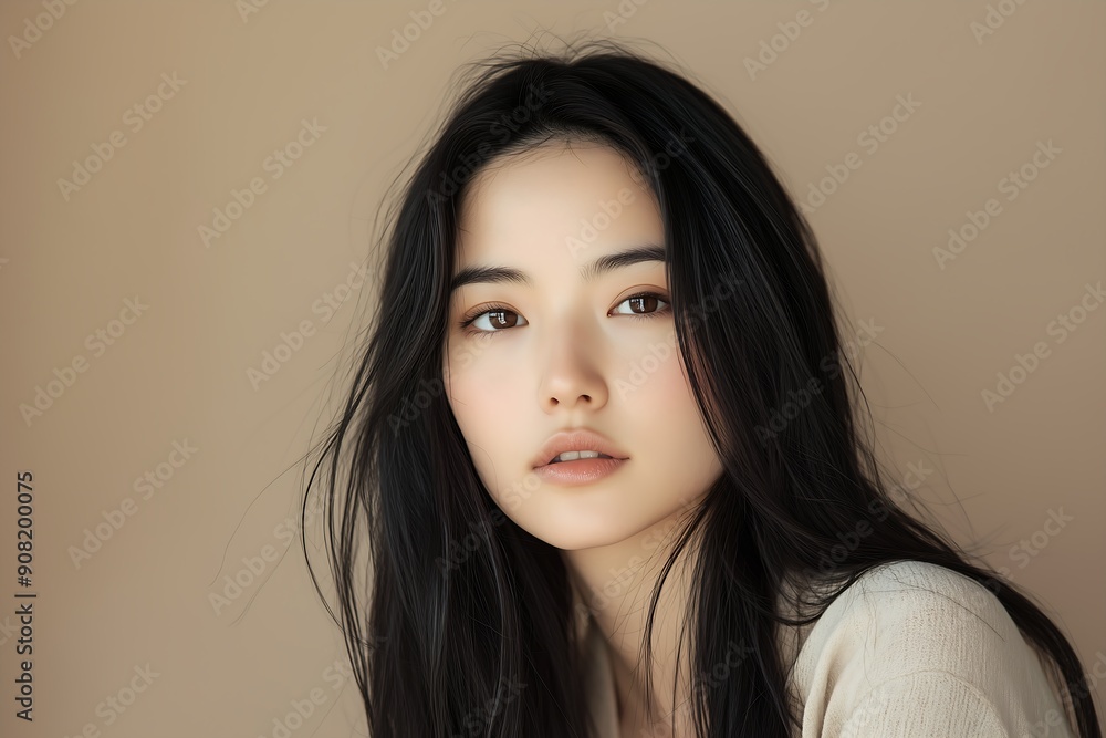 Portrait of a Beautiful Young Woman Portrait of a Beautiful Young Woman