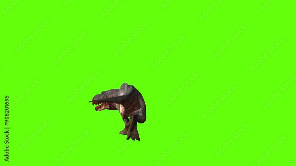 T-rex momma dinosaur walk bite left green screen animation 3D rendering T-rex momma dinosaur walk bite left green screen animation 3D rendering
