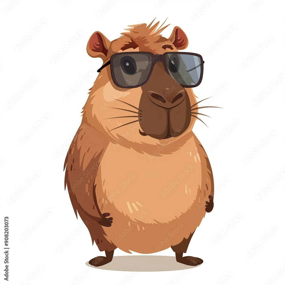 Capybara Country animal fashion cartoon isolated whitebackground 16:9 Capybara Country animal fashion cartoon isolated whitebackground 16:9