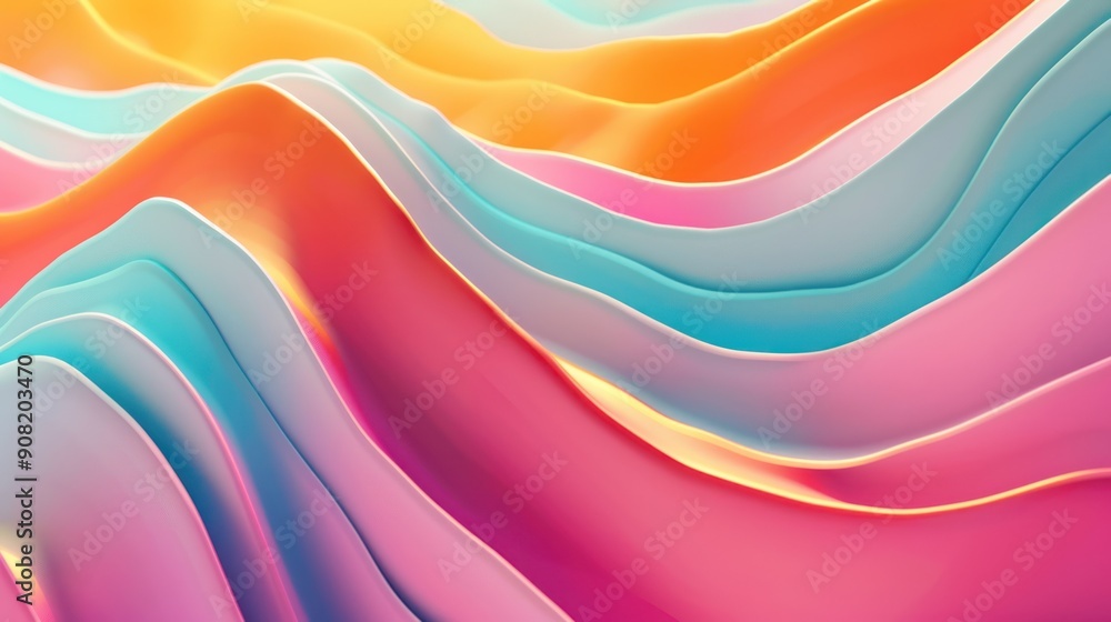 Obraz premium Colorful abstract wave shpae liquid background.