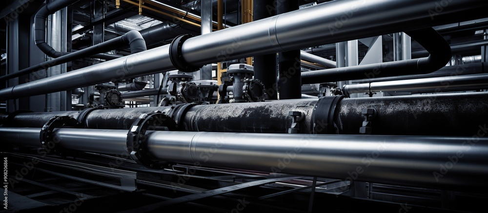 Pipeline and pipe rack of petroleum industrial plant Pipeline and pipe rack of petroleum industrial plant