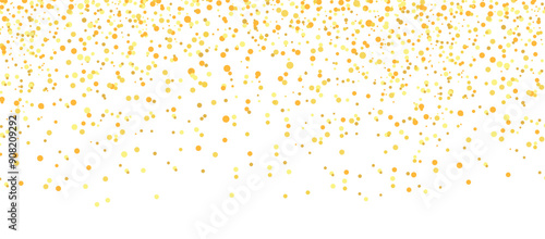 Gold glitter. falling shiny dust confetti particle isolated on transparent background. Golden glitter dust powder. Ideal for Party, Luxury holiday decoration. Birthday, celebration design elements

