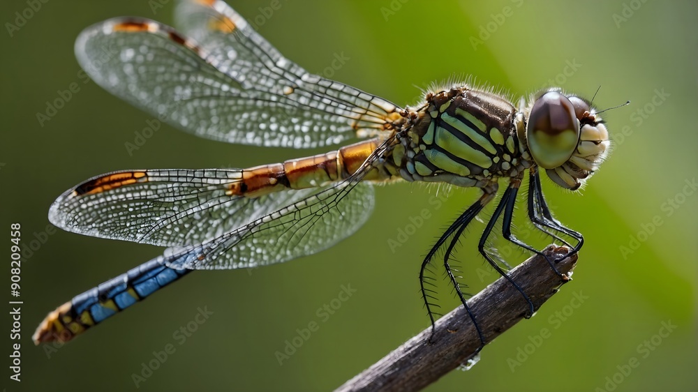 Stunning dragonfly macro lens view Stunning dragonfly macro lens view