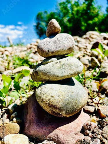 Photography stones on the river