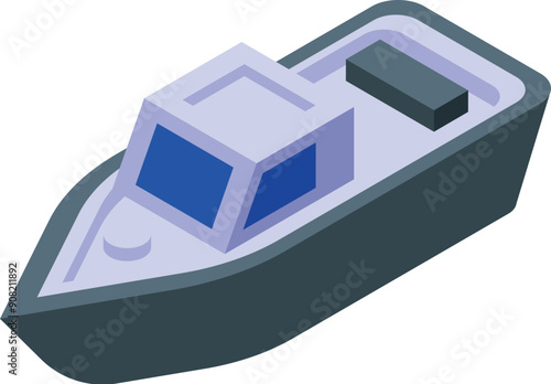 Modern motor yacht is sailing on the water surface
