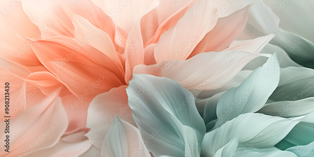 Close-Up of Flower with Soft Pastel Petals Close-Up of Flower with Soft Pastel Petals