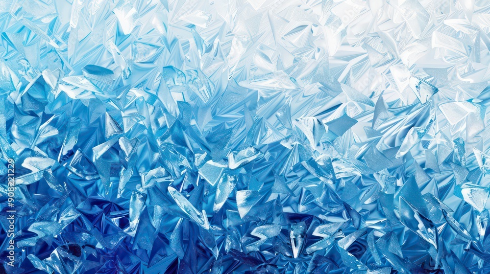 Abstract Crystalline Structure in Shades of Blue Abstract Crystalline Structure in Shades of Blue