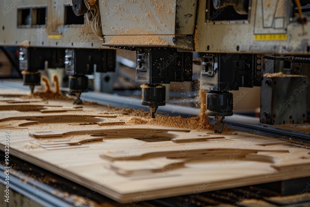 Cnc Woodwork. Commercial Metal Control of Modern Plant in Business Woodwork Cnc Woodwork. Commercial Metal Control of Modern Plant in Business Woodwork
