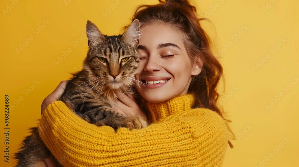 Woman Hugging Cat 5 Woman Hugging Cat 5
