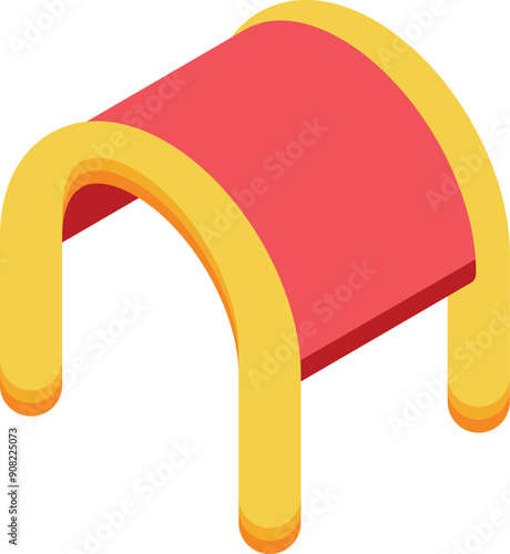 Inflatable tunnel archway structure standing for outdoor event, object for celebration and entertainment
