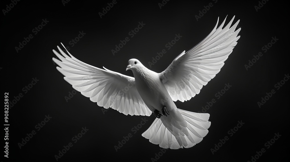 Obraz premium White Dove in Flight 6