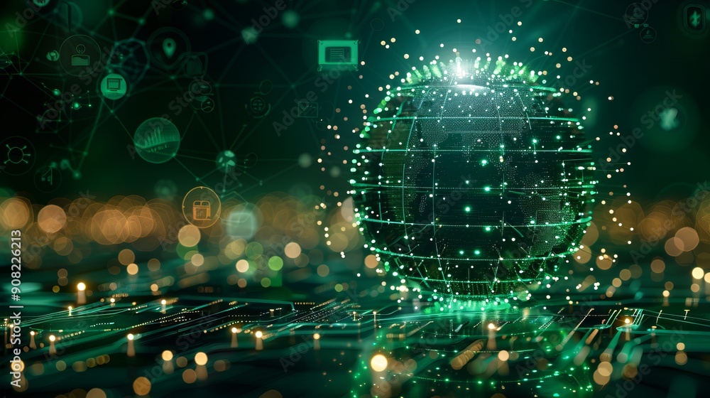 Green Digital Globe 2 Green Digital Globe 2