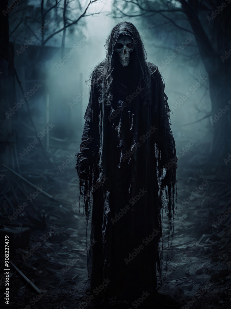 Frightened Souls in Dark Halloween Night Frightened Souls in Dark Halloween Night