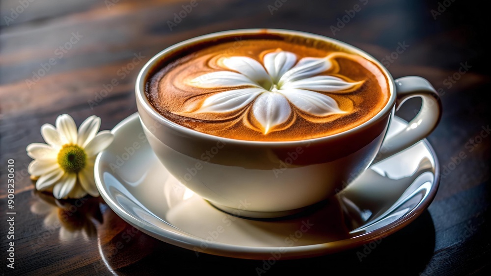 The White Bloom's Reflection: A Cappuccino Mirror of Nature Generative AI The White Bloom's Reflection: A Cappuccino Mirror of Nature Generative AI