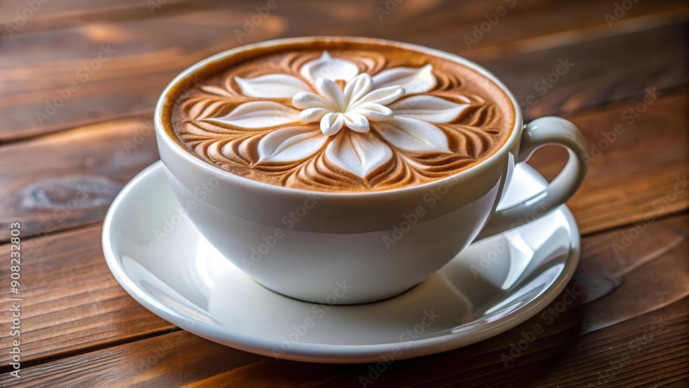 A Cappuccino Symphony: Harmony of Foam and Blossom Generative AI A Cappuccino Symphony: Harmony of Foam and Blossom Generative AI