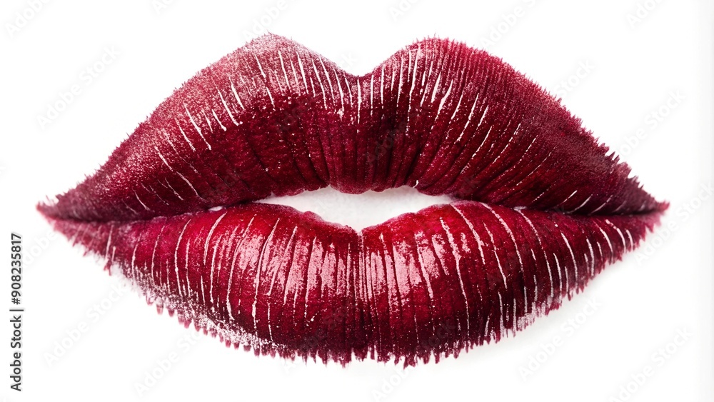 The Language of Lips: Burgundy Lipstick with Symbolic Strokes AI Generated The Language of Lips: Burgundy Lipstick with Symbolic Strokes AI Generated