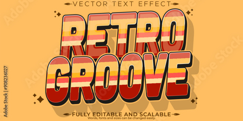 Vintage editable text effect, editable retro and classic text style
