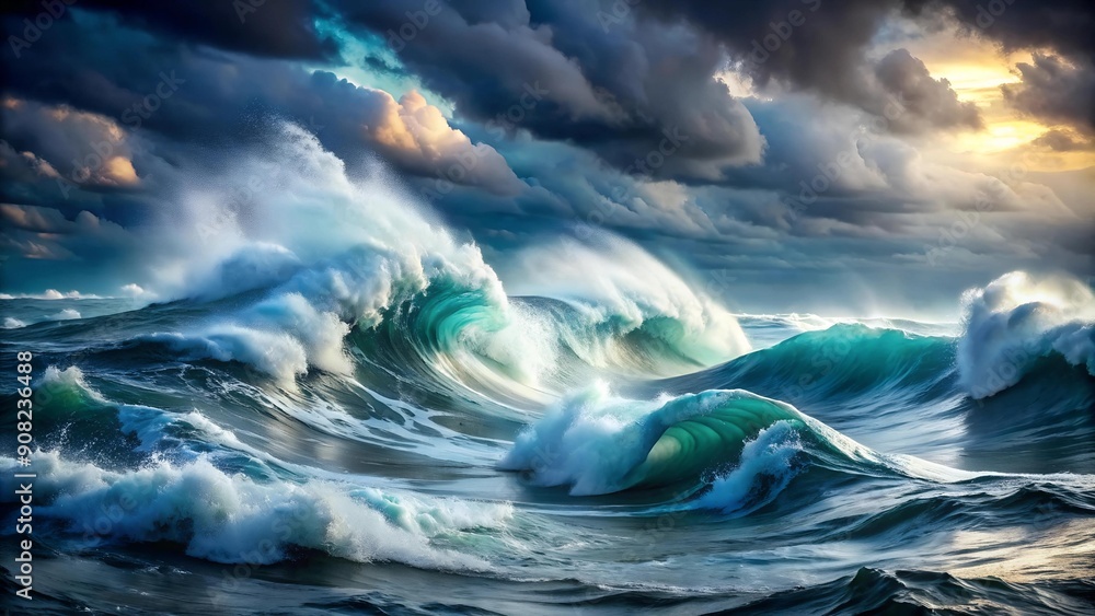 The Storm Within: A Raging Sea with Whipping Waves AI Generated The Storm Within: A Raging Sea with Whipping Waves AI Generated
