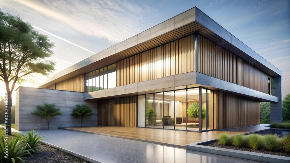 A Modern Sanctuary: Finding Tranquility in a Futuristic Design generative AI A Modern Sanctuary: Finding Tranquility in a Futuristic Design generative AI