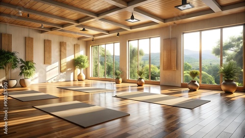 Finding Your Ground: Yoga Retreat with Earthy Tones AI Generated