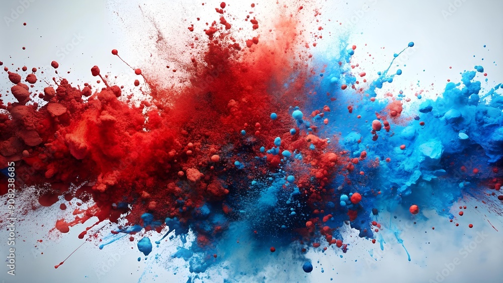 Red and Blue Splatter: A Generative Expression of Chaos AI generated Red and Blue Splatter: A Generative Expression of Chaos AI generated