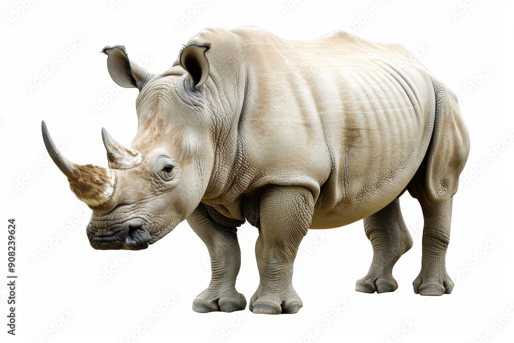 Rhinoceros isolated on white background Rhinoceros isolated on white background