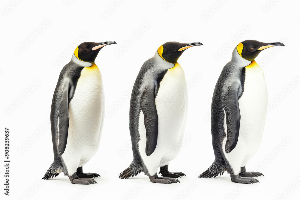 Fototapeta premium Penguins isolated on white background