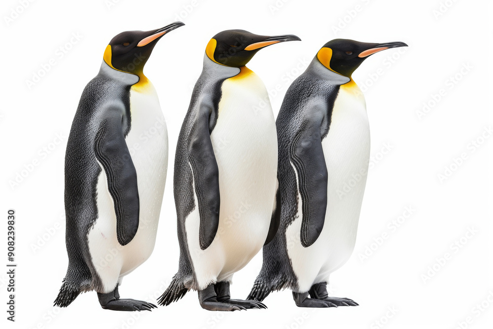 Fototapeta premium Penguins isolated on white background