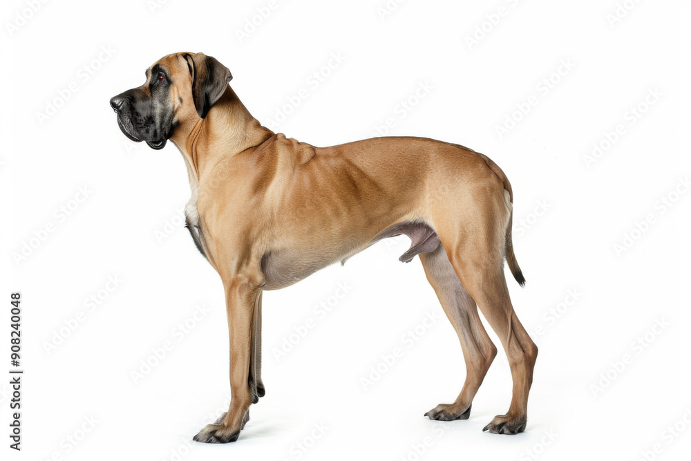 Dog  on white background
