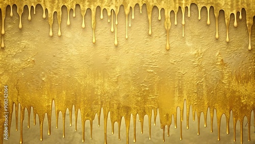 Abstract Grunge Gold Drip Pattern Template: A Bold and Modern Design  AI Generated