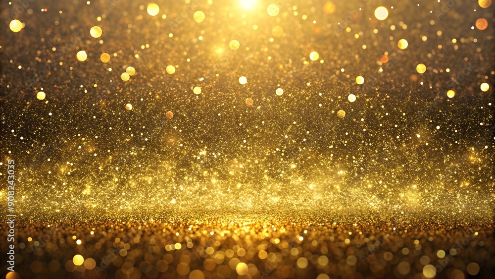 Golden glittering background with bokeh lights, festive and luxurious design with copy space Golden glittering background with bokeh lights, festive and luxurious design with copy space