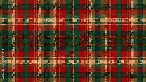 Classic Tartan Pattern in Red and Green Plaid Design