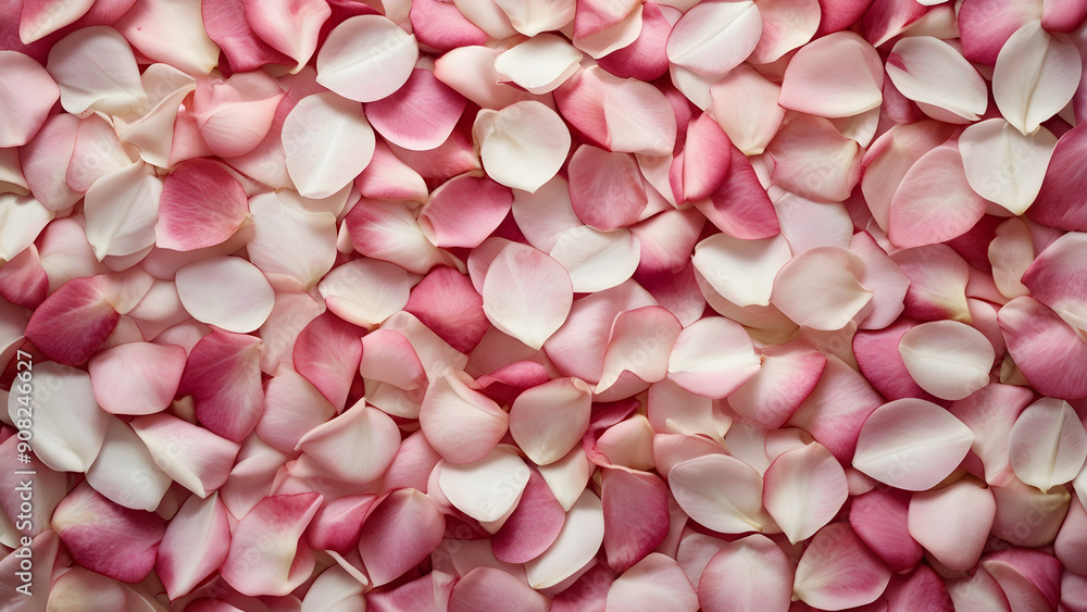 Beautiful arrangement of pink and white rose petals. Beautiful arrangement of pink and white rose petals.