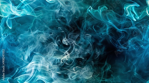 Blue Smoke Swirls 4