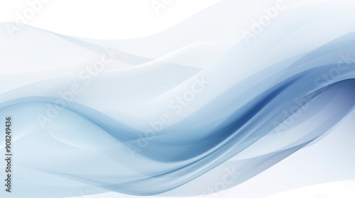 Abstract background with smooth lines in blue and white colors