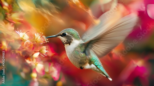 hummingbird in flight