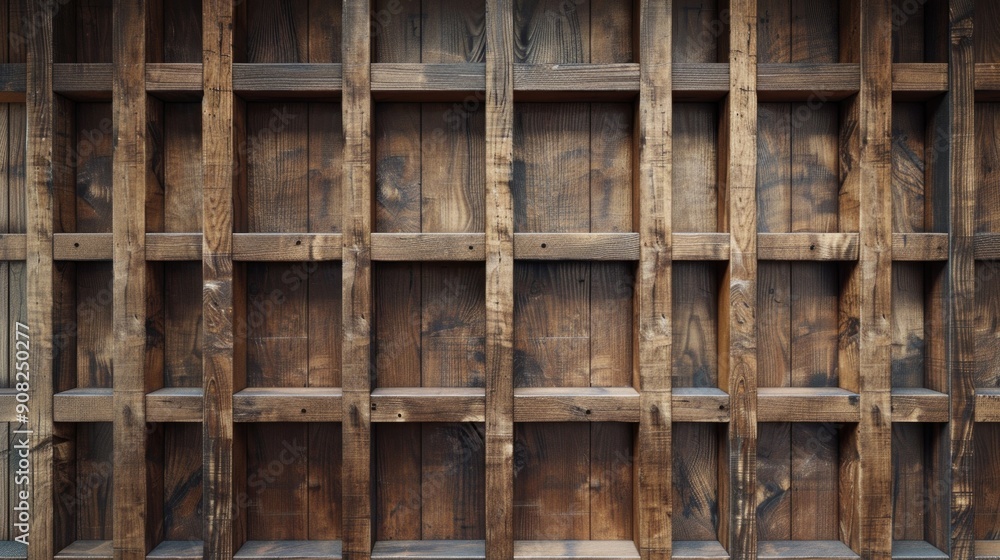 A stacked collection of wooden shelves, ideal for home decor or storage A stacked collection of wooden shelves, ideal for home decor or storage